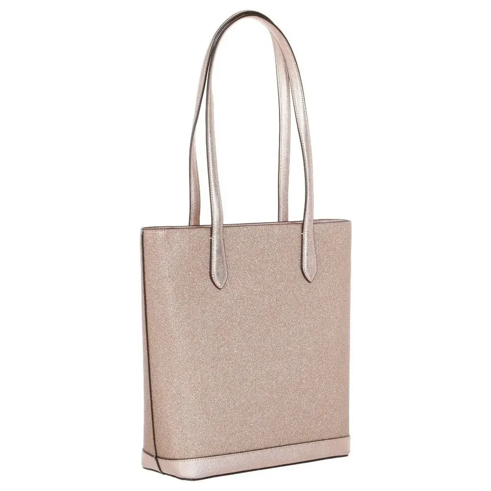 Kate Spade Tinsel Tote in Rose Gold Glitter Leather